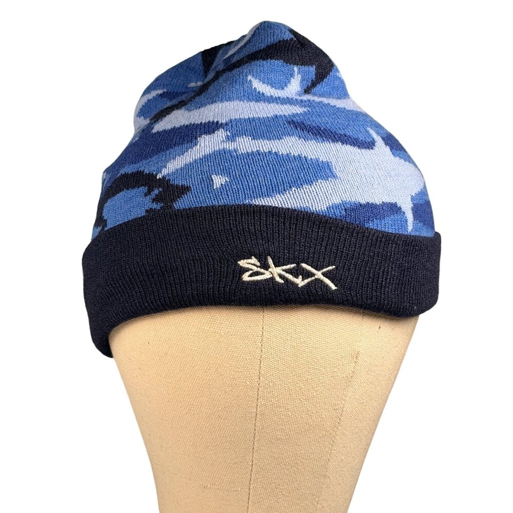 Capelli New York Kids Blue Shark Beanie & Gloves Set - Warm Winter Knit Accessor